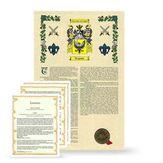 Du ganay Armorial History and Symbolism package